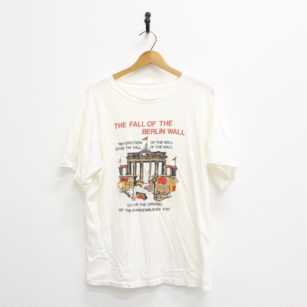 Vintage Berlin Wall Fall Germany T Shirt XL
